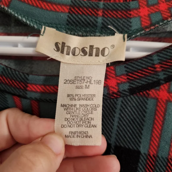 Plaid Womans Pajamas - Green and Red - Picture 2 of 7